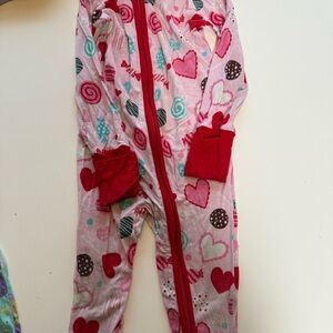 Little Sleepies Valentine's Day zippy 6-12m